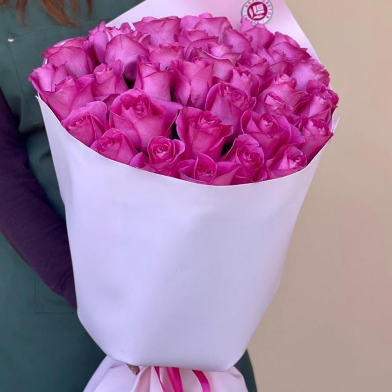 Букеты из розовых роз 70 см (Эквадор) код  4576