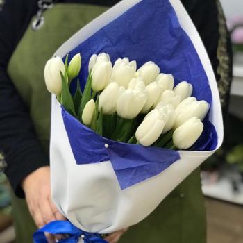 Белые тюльпаны 23 шт. (articul: 8052)
