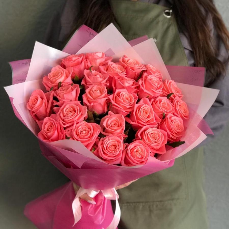 Розовые розы 50 см 25 шт. (Россия) articul  8140