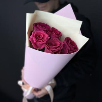 Моно-композиция из розовых роз 40 см